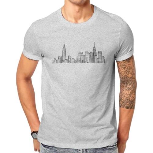Men New York City Skyline Anime I Love Skyline Funny Classic Hot Sale T-shirts