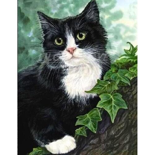 The black cat 5D diamond mosaic kit rhinestone diamond embroidery square crafts home decor diamond painting cross stitch FG1343