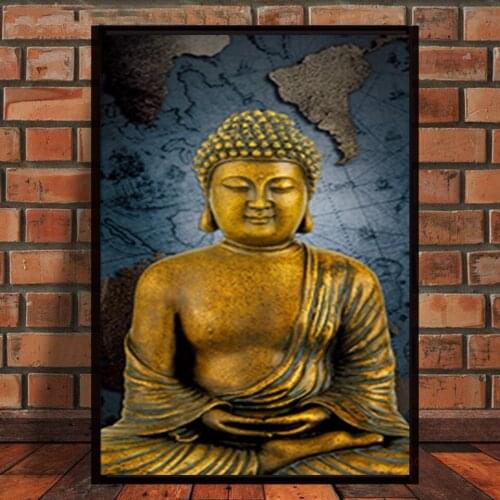 God Buddha Wall Art Canvas Print Modern Buddha Canvas Art Painting Canvas Picture Buddhist Poster Wall Art Decoration