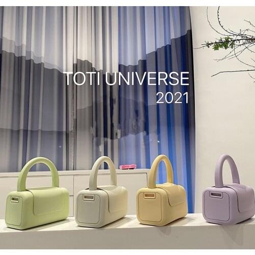 2021 New Fashion Single Shouder Crossbody Bag Candy Solod Color PVC Personalized Box Ladies Hand Messenger Bucket for Women
