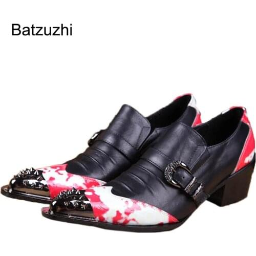 Ntparker Italian Style Mans Shoes Personality Rock Mans Leather Dress Shoes Fashion Show/hairdresser Leather Shoes Man