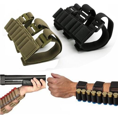 Hunting 8 Rounds Ammo Bag Shells Holster Pouch Arm Band Reload Carrier Airsoft m4 Bandolier Shooter Forearm Sleeve Mag Pouch