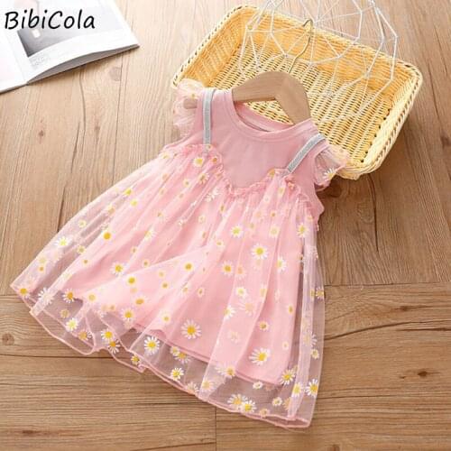 Newborn Girls Dress Baby Girls Summer Clothes For Infant Small Daisy Mesh Cute Girls Skirt