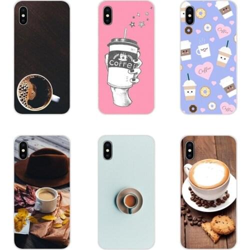 Transparent Soft Cases Coffee Wine Cup book Pattern For Samsung Galaxy S3 S4 S5 Mini S6 S7 Edge S8 S9 S10 Lite Plus Note 4 5 8 9
