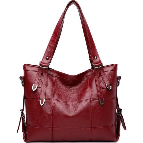 Luxury Large Capacity Women Leather Handbags Female Soft Leather Shoulder Bag Bolsa Womens Bags Top-handle Bags Ladies Bag Sac