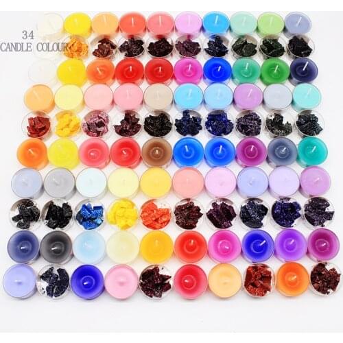 34 Color Handmade Candle Dye Natural Non-toxic Colorant Paraffin Soy Wax DIY Candle Wax Aromatherapy Handmade Soap Material
