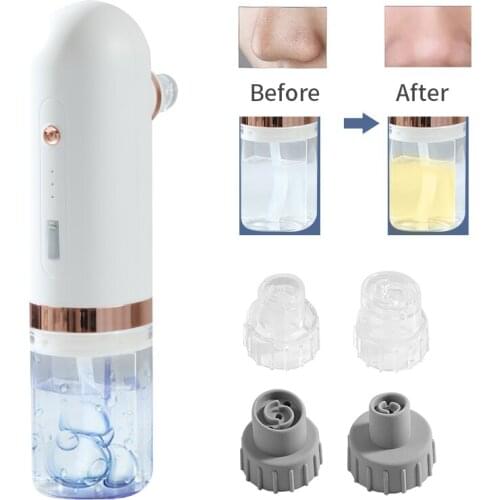New Small Bubble Blackhead Remover Nose Face Deep Cleansing Pore Acne Pimple Mites Removal Vacuum Suction Facial Cleaner Tool