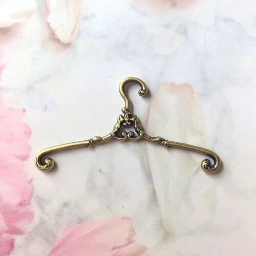 10PCS/lot Vintage Metal Mini Hangers For Dolls Clothing Decoration DIY Handmade Crafts Accessories
