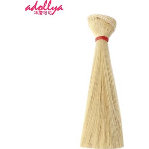 15*100cm DIY Hair For Dolls Long Straight High Temperature Fiber Wigs BJD SD Doll Accessories Kids Toys Tresses Hairs For Girls