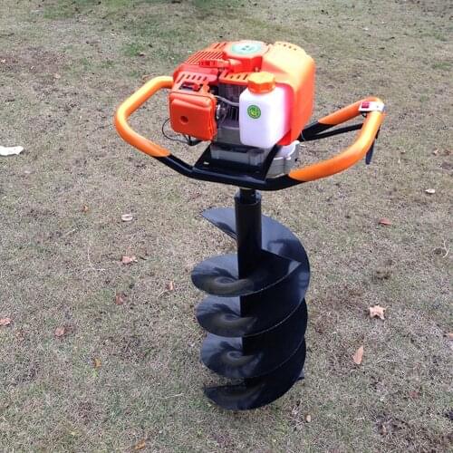High Power Ice Drill Gasoline Power Post Hole Digger Ground Drilling Machine Earth Auger Drill Power Tool Professional 1 Set