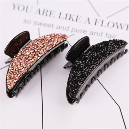 Hair Claws Clip Moon Shape Banana Barrettes Black Brown Hairpins Hair Accessories For Women Hair Clip Clamp DIY Craft YB013