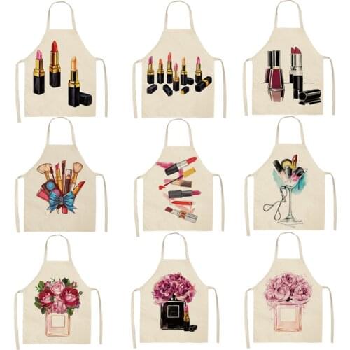 Nail polish pattern kitchen apron women apron for kitchen Apron for hairdresser aprons for women goods for home kitchen barista