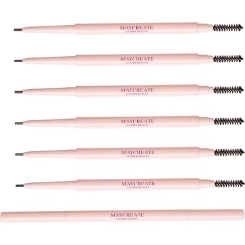 1.5mm Women Makeup Eyebrow Brow Shaping Pencil Eye Makeup Liner Definer W/ Brush