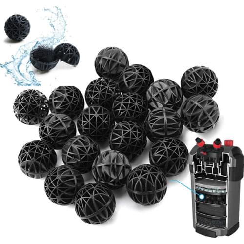 10/20Pcs Aquarium Filter Media Bio Balls With Sponge Nitrifying Bacteria Culture Cleaning Water Fish Tank Canister Filter Ball