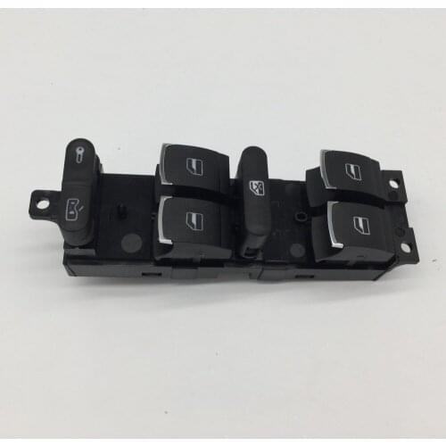 For VW Bora 10 Pins Left Master Window Switch Chrome Driver Side Safe Lock Button 1J4 959 857