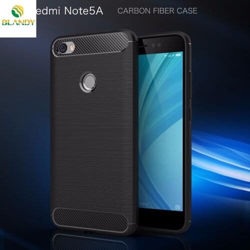 100pcs/lot For xiaomi Redmi NOTE 5A Y1 lite Carbon Fiber Silicone Back Case For xiaomi Redmi 4X note 4X