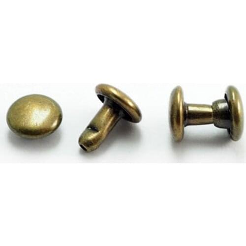 1000 Sets of 12 mm Antique Matt ( Antique Copper) Finish Double cap Rivet / Stud For Leather Craft