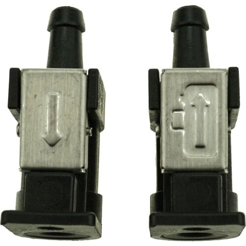 2pcs 5/16 inch 8mm Fuel Line Hose Adapter Fitting Pipe Connector for Yamaha Engine Side & Tank Connection (Black)