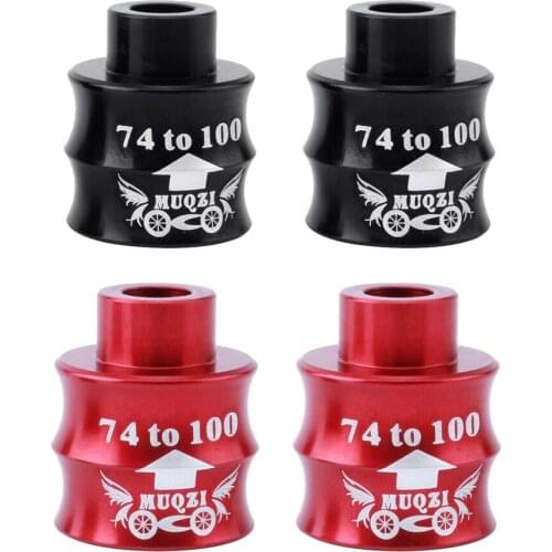 2Pcs Aluminum Alloy Conversion Seat Adapter 74 To 100mm Hub Front Fork Barrel Shaft Bicycle Parts for Most Mountain/Road Bike