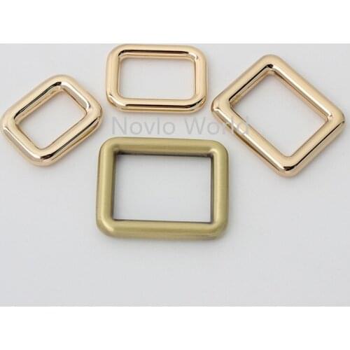 50pcs 4 sizes 5 colors 16-20-21-25mm inner die casting square buckle for backpack suitcase belt adjust buckles chain purse parts