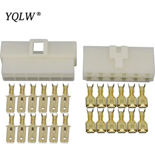 6.3 Series All New 12 Pin/Way DJ7121-6.3 Electrical Wire Connectors Plug Male and female Automobile Lighting Adapter Connector