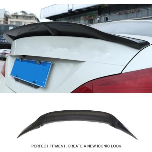 W117 R-style Carbon Fiber Car Rear Wing Spoiler for Mercedes-Benz CLA Class W117 CLA180 CLA45 AMG 2013-2019