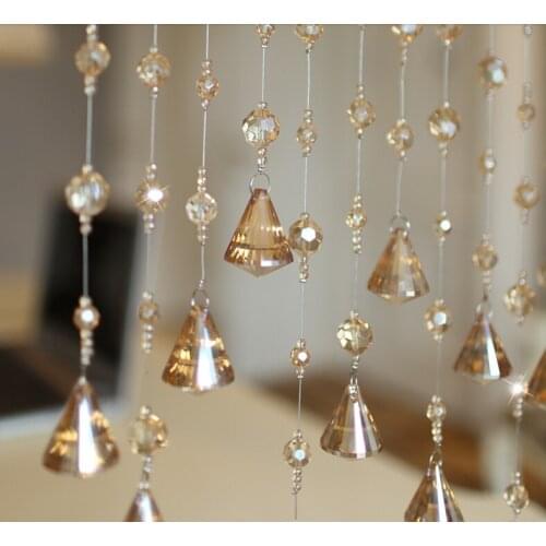 Free shipping Dia.40*50mm Height 48pcs/lot Champagne Color Crystal Diamond Ball, Crystal Chandelier And Curtain Pendants
