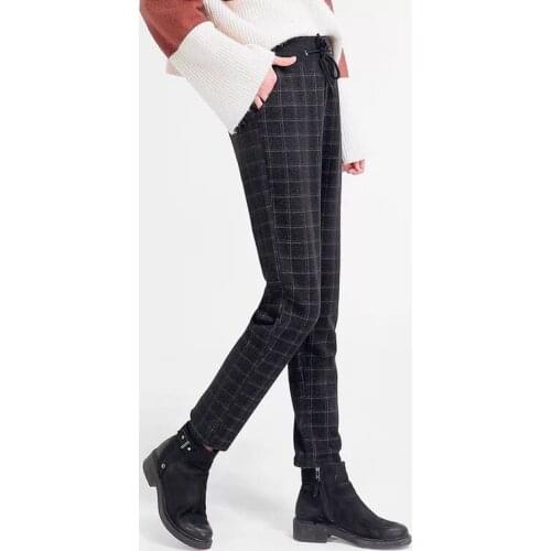 Brand Spring Autumn New Fashion Women Casual Mom Pants Clothes Print Plaid Female Loose Girl Harem Pants Trousers Plus Size D67