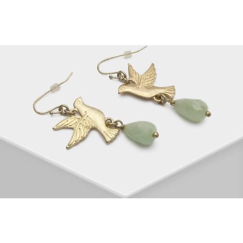Amorita boutique Golden bird pendant earrings