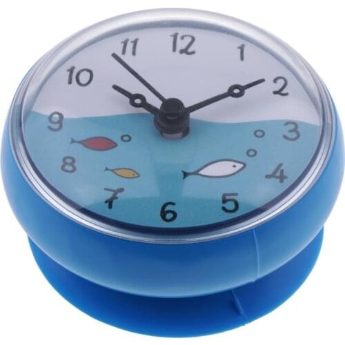 Shower Bathroom Clock w/ Suction Cup Waterproof Analog Display Home Decor