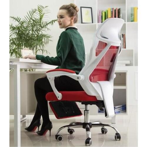 Ergonomic chair swivel chair foot screen cloth boss chair staff chair