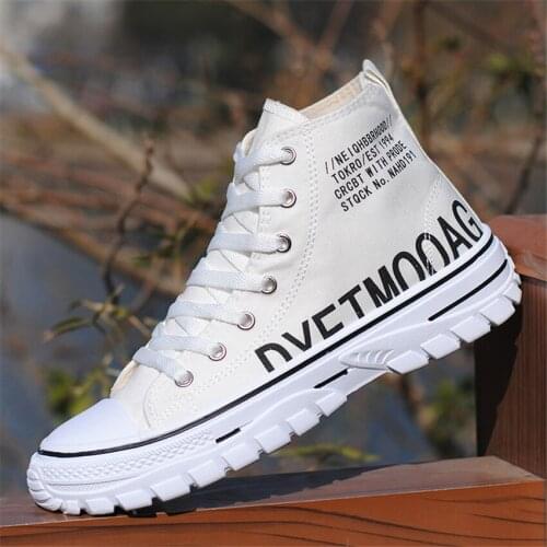 New Men Casual Shoes Fashion Canvas Shoes High Top Flats Vulcanized Shoes Summer Breathable Trainers Lace Up Male Tenis Feminino