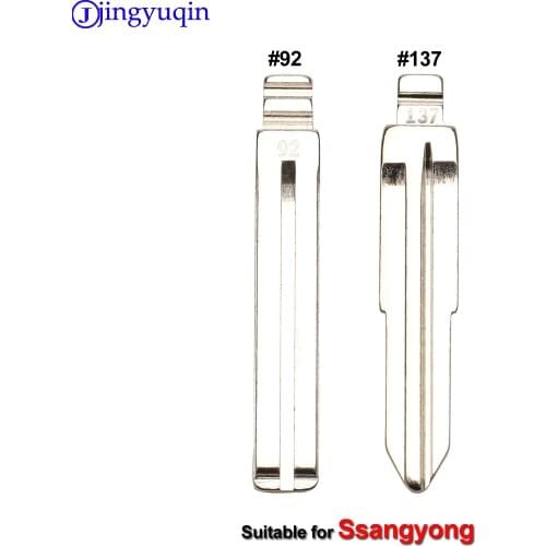 Jingyuqin 1PS #137 #92 Meta Flip Key Blank for Ssangyong Korando New Actyon C200 S170 ACTYON KYRON REXTON Switch blade