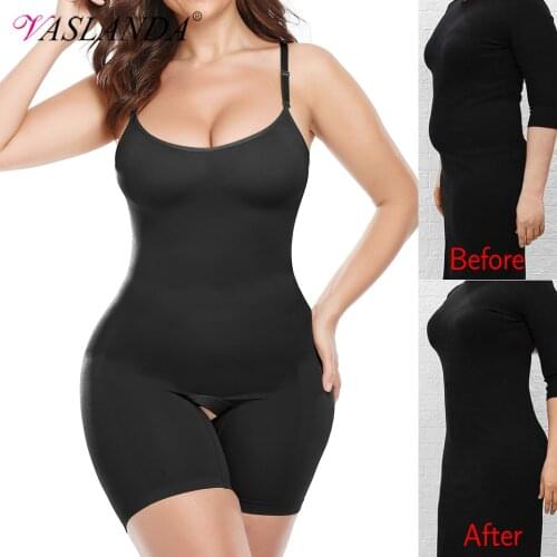 Shapewear Bodysuit for Plus Size Women Tummy Control Fajas Colombianas Full Body Shaper Waist Trainer Camisole Slimming Tank Top