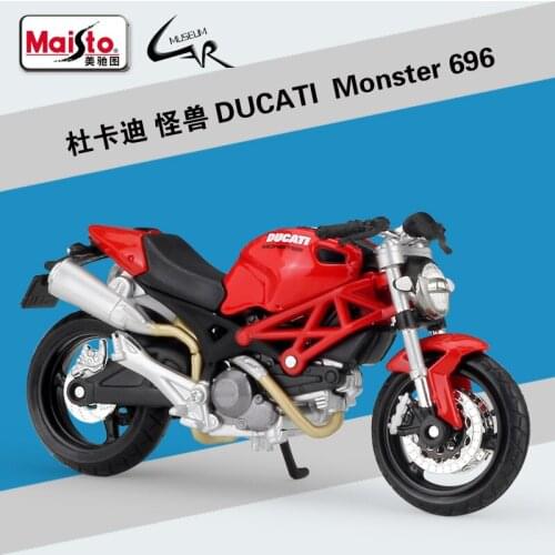 Maisto 1:18 DUCATI MONSTER 696 Model Car Simulation Alloy Motorcycle Metal Toy Car Childrens Toy Gift Collection