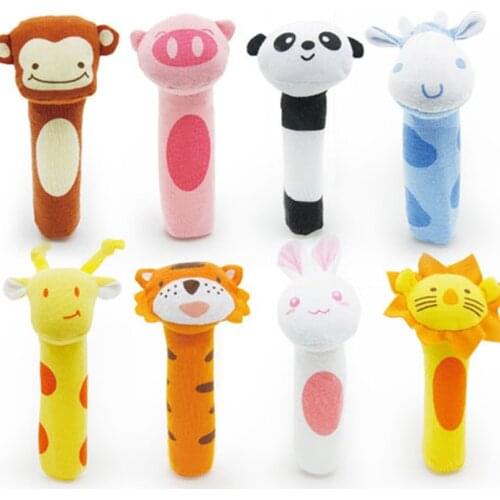 Anime BIBI stick Baby Toys 0-12 Months Soft Baby Rattles Plush Hand Grip Toys Educational Musical Soothing Doll Baby toys