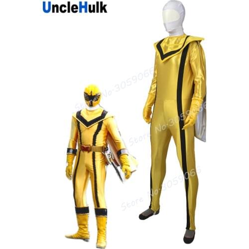 Mystic Force Yellow MagiRanger Cosplay Costume - include cloak and gloves | UncleHulk