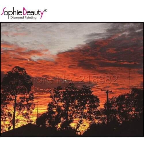 Sophie Beauty Home Diy Diamond Painting Cross Stitch Kit Sunsets Infinitely Good Embroidery Needlework Crafts Mosaic Home Arts