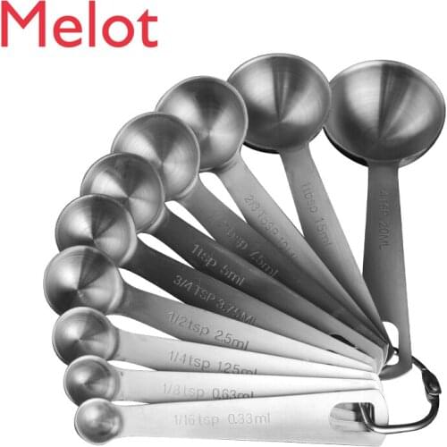Stainless Steel Measuring Spoon Baking Tool Kitchen Baking Measuring Spoon Household Coffee Milk Powder Weighing Measuring Spoon