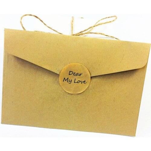 100PCS/Lot New Vintage Round diameter 33MM leather color blank seal DIY note label phone sticker