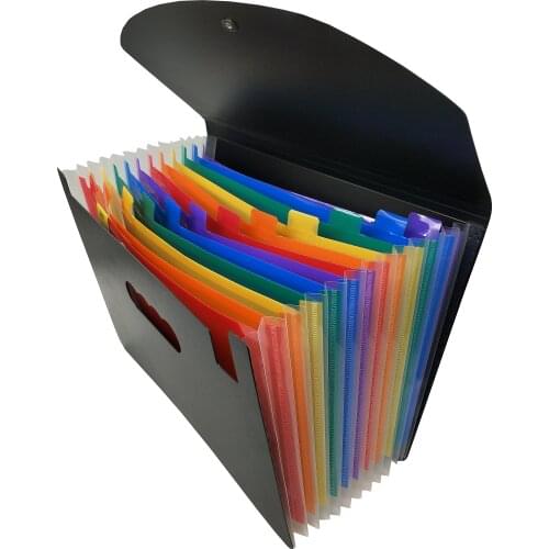 13 Pockets Portable Accordion A4 Letter Size Expanding File Folder Document Holder Desk File Storage Bag for School,Office,Home