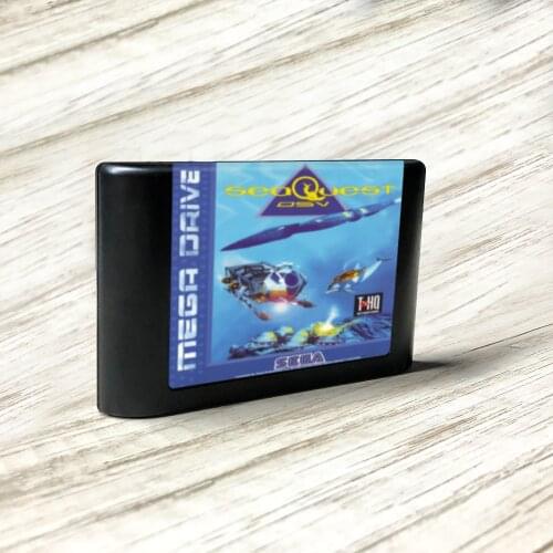 SeaQuest DSV - EUR Label Flashkit MD Electroless Gold PCB Card for Sega Genesis Megadrive Video Game Console
