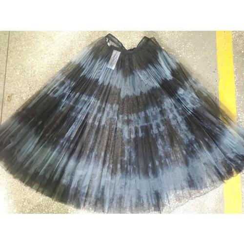 D brand digital printing mesh fabric gradient color high fashion custom fabric for dress half skirt by meter Alibaba Express