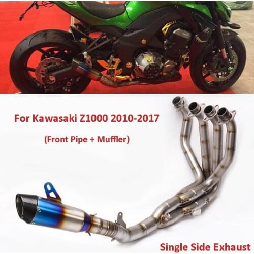 Slip On Z1000 Motorcycle Full Exhaust System Front Connect Pipe Header Tip Exhaust Pipe For Kawasaki Z1000 2010-2017