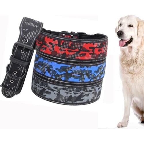 Reflective Waterproof Adjustable Camouflage Pet Dog Collar With Buckle Pet Collar Products For Small Medium Large Dogs