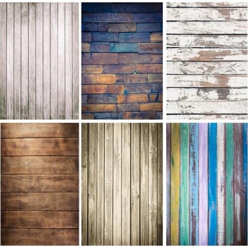 Vinyl Retro Wood Plank Vintage Baby Portrait Photography Backdrops For Photo Studio Background Props 21318WQ-68
