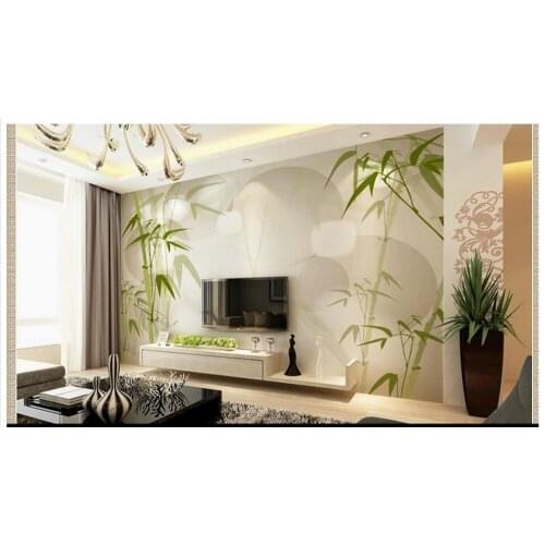 High Quality Hot Sale New Custom 3d photo wallpaper murals Romantic flicker fresh bamboo dream TV setting wall painting decor