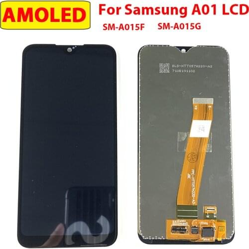 5.7'' Amoled For Samsung Galaxy A01 A015 LCD Display Touch Screen Digitizer Assembly Replacement Digitizer For Samsung A01