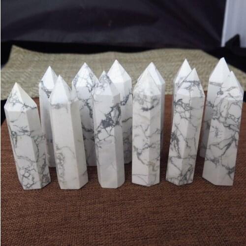 1kg NATURAL white polished Turquoise QUARTZ CRYSTAL point Healing