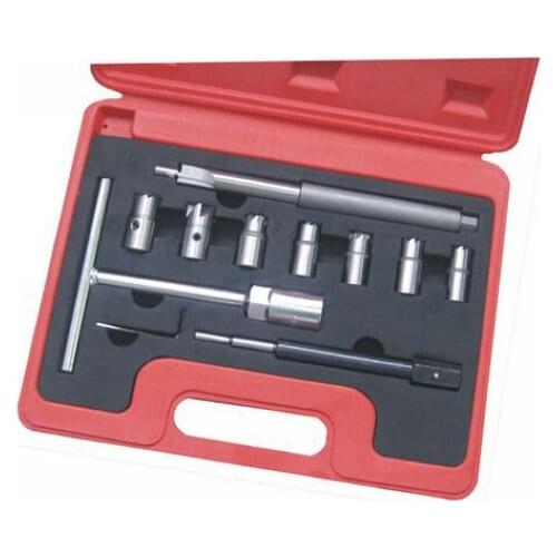 10Pc Professional Diesel Engine Injector Seat Cutter Fule Spray Nozzle Seat Cleaner Carbon Removal Injector Repair Tools